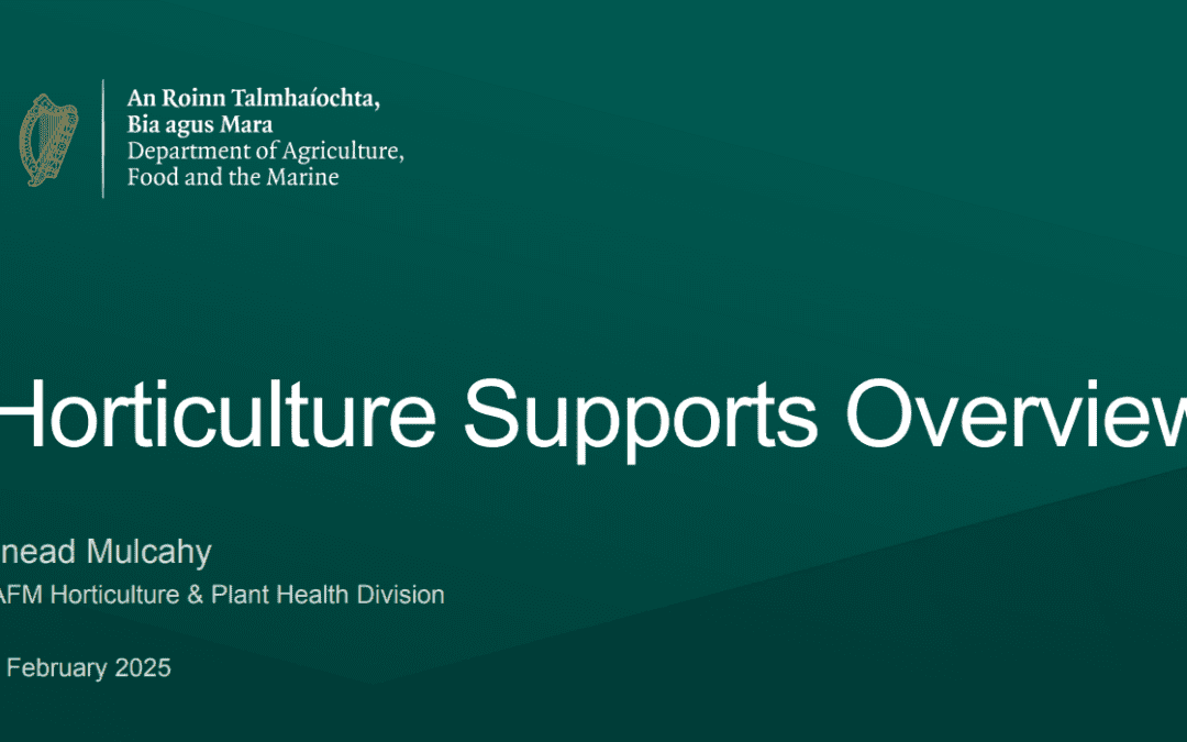 Alternative Funding Streams – Horticulture Supports Overview