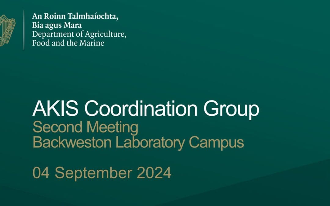 AKIS CG Second Meeting DAFM Presentation