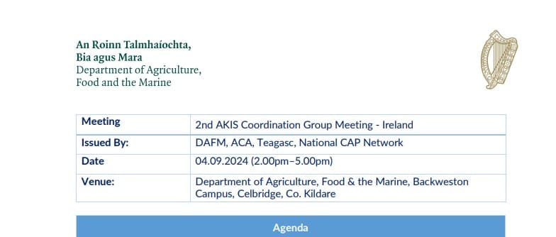 Agenda of Second Meeting of AKIS CG