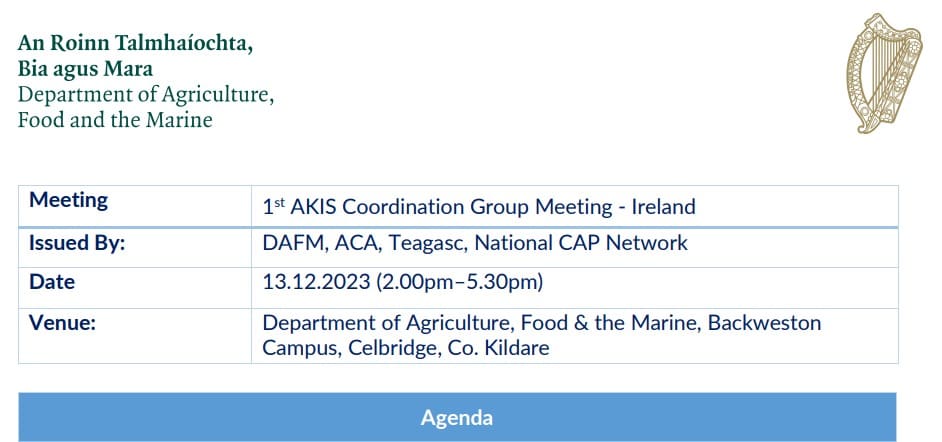 Agenda of First Meeting of AKIS CG