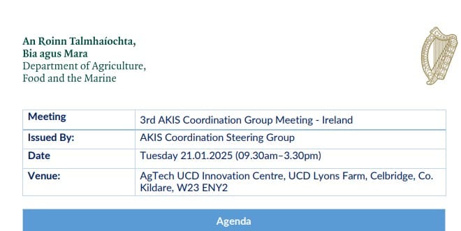 Agenda of Third Meeting of AKIS CG